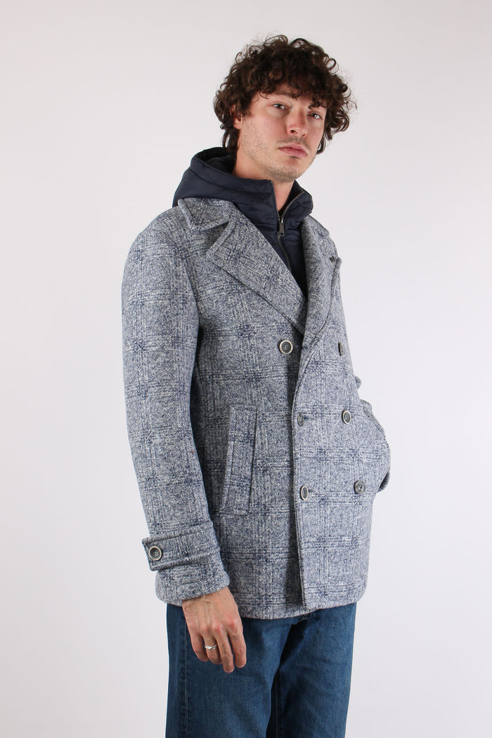 Cappotto Cappuccio Blu Var4-7