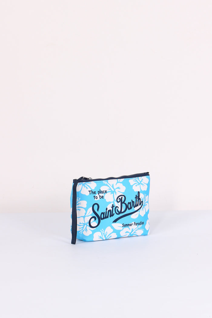 Aline Pochette Fiori Azzurro-5