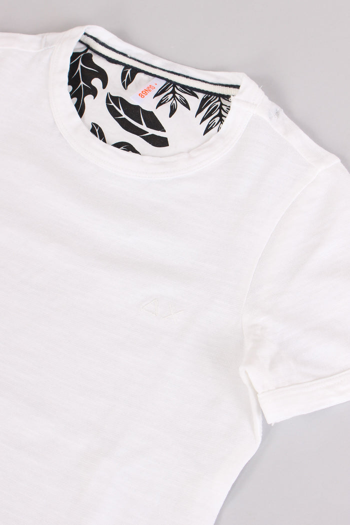 T-shirt Cotone Fiammato Bianco-2