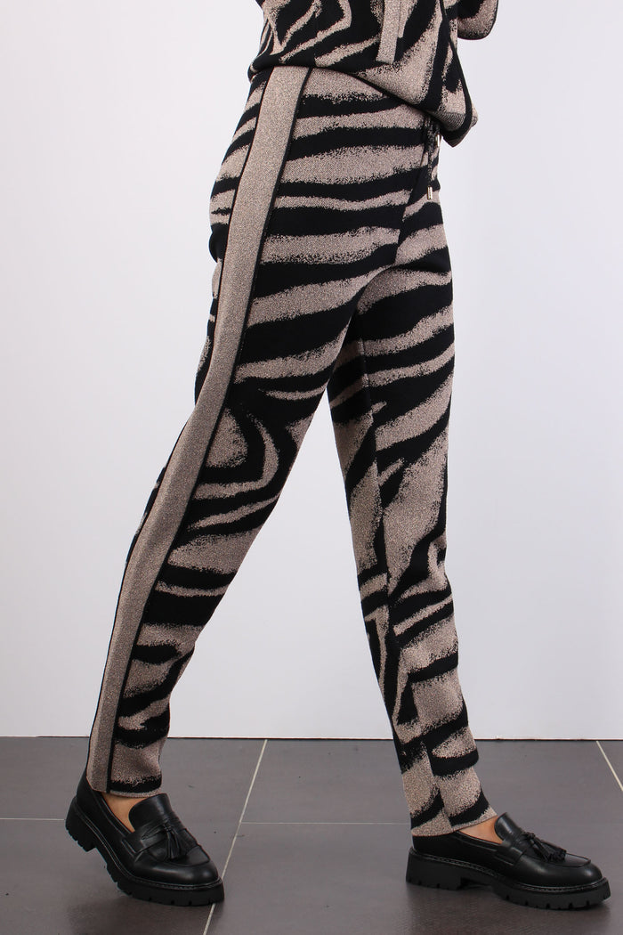 Pantalone Jogging  Zebra Nero/rosegold-5