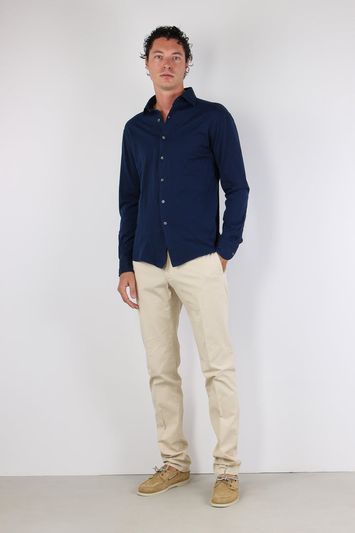 Camicia Piquet Blu-6