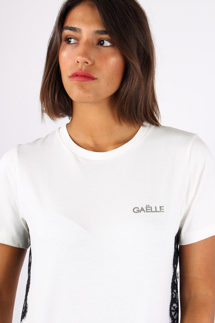 T-shirt Inserto Pizzo Off White-7