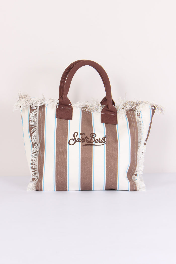 Vanity Canvas Righe Beige/bianco-4