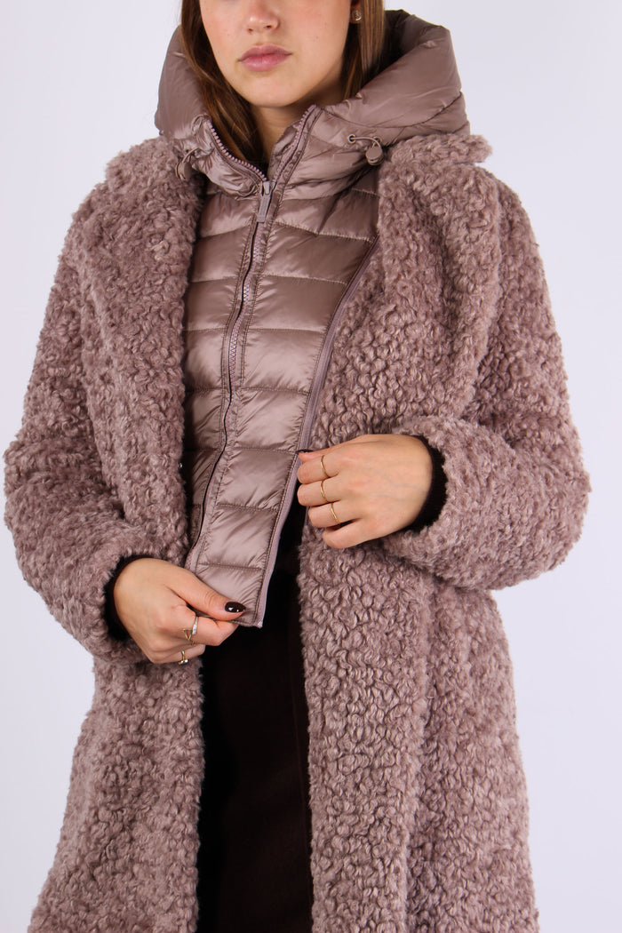 Teddy Lunghezza Media Taupe-6