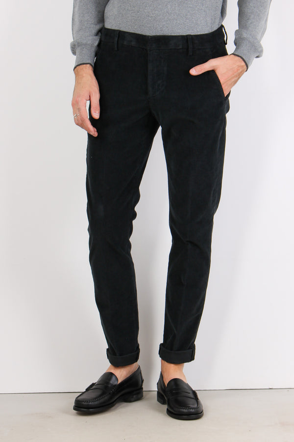 Gaubert Pantalone Velluto Mill Nero-2