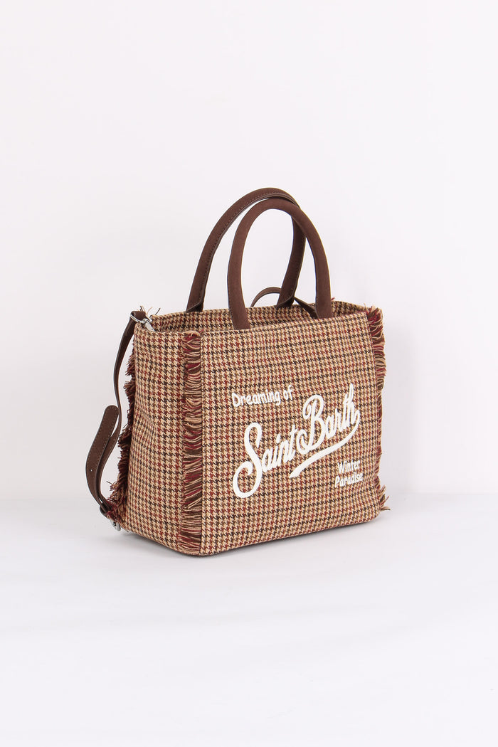 Shopping Lana Pied De Poule So Rosso/beige-6