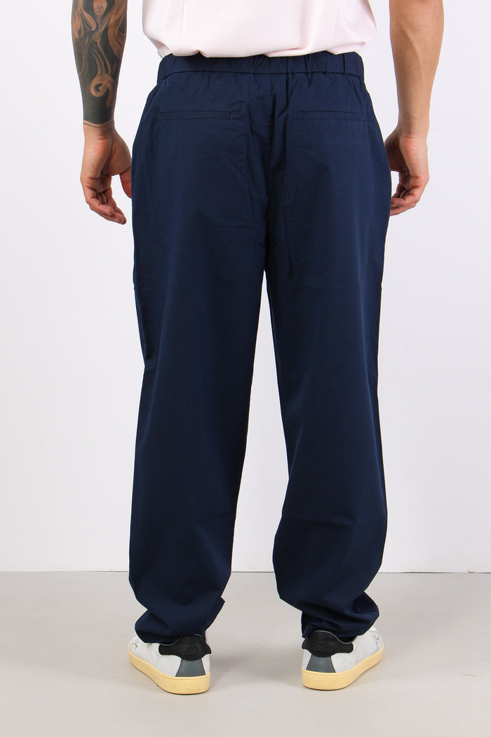Pantalone Cotone Coulisse Navy Blue-4
