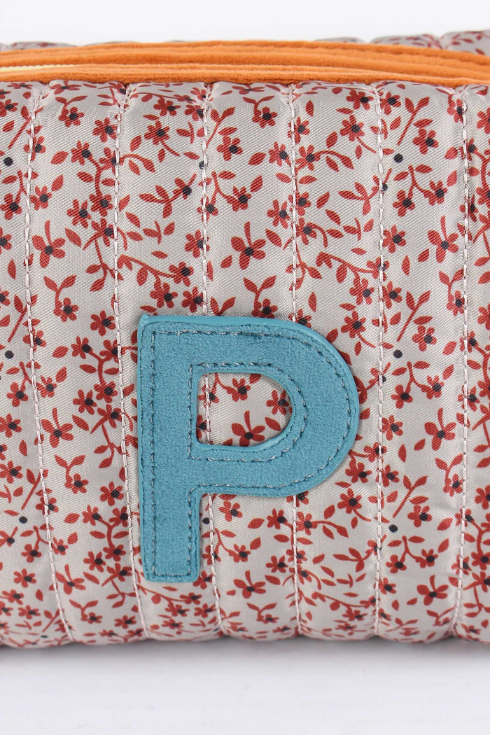 Pochette Patch Lettera P Fango/arancio-2