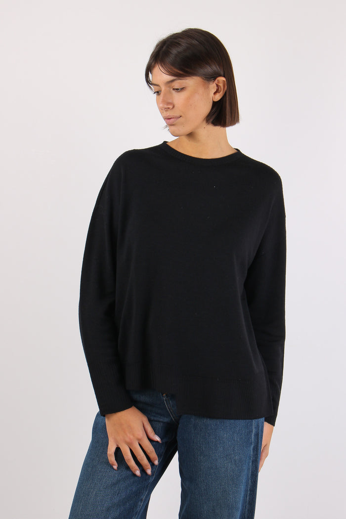 Maglia Scatoletta Scalino Fond Nero-2
