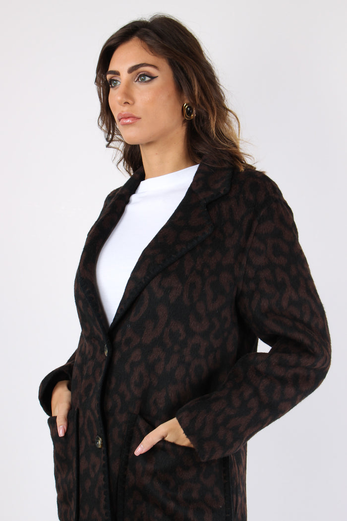 Cappotto Monopetto Over Leopard-7