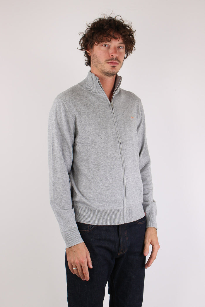 Full Zip Logo Grigio-3