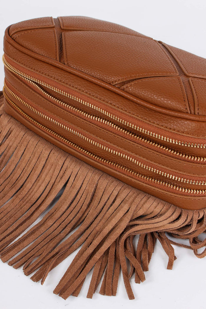 Tracolla  Frange Cuoio-5