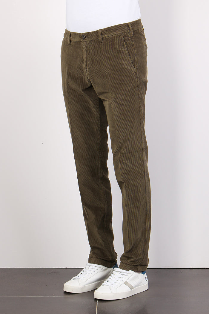 Pantalone Chino Velluto Militare-5