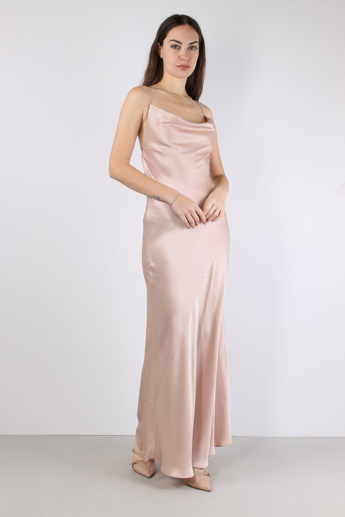 Farro Abito Scavo Dietro Satin Rosa Mogano-5
