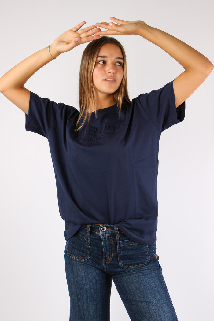 T-shirt Logo 3d Blu Scuro-6