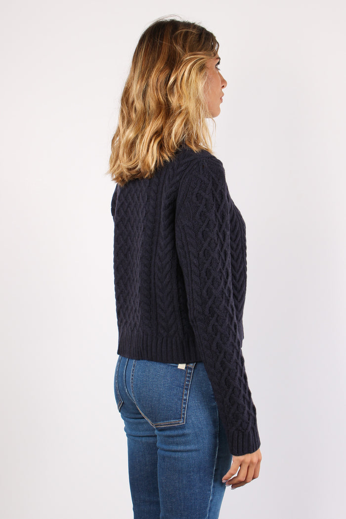 Afosi Cardigan Trecce Blu-4