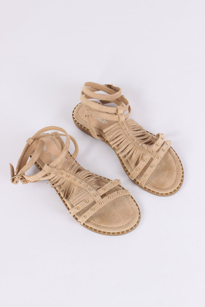 Sandalo Frangette Beige-2