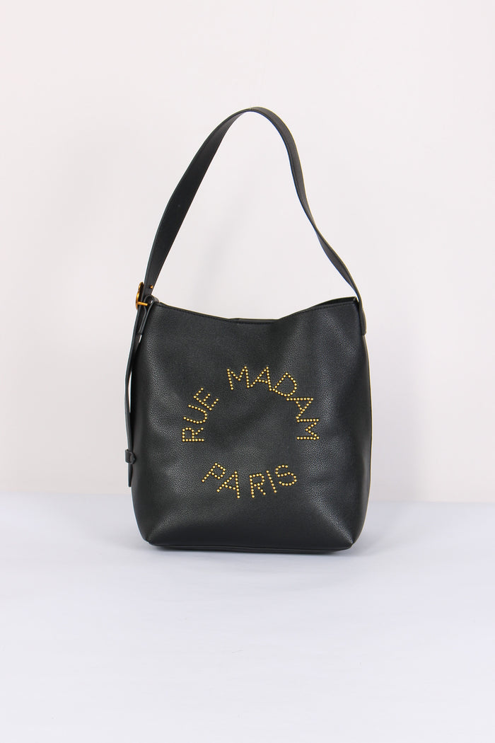 Shopping Verticale Logo Borchie Black
