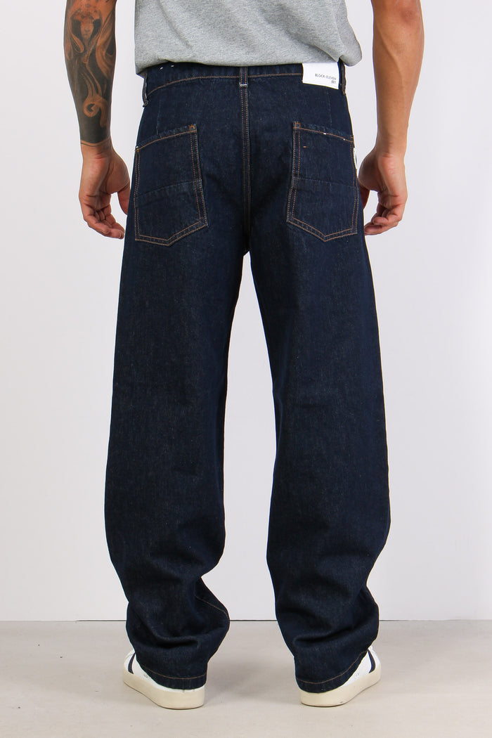 Jeans 5 Tasche Dritto Dark Blue-4