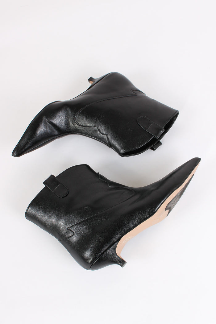 Stivale Effetto Texano Nero-5