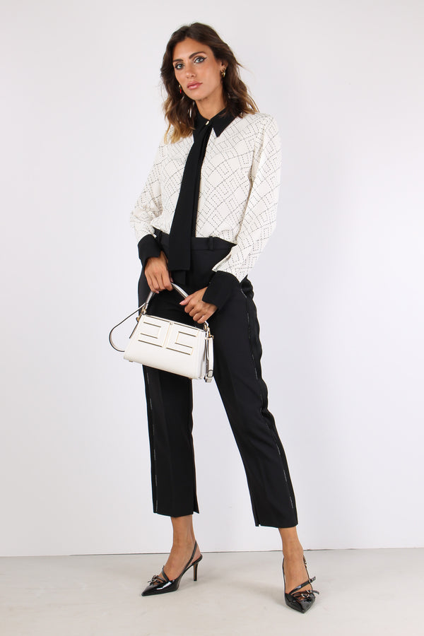 Blusa Cravatta Milk/nero