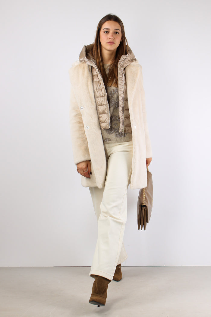 Cappotto Ecopelle White Swan-5