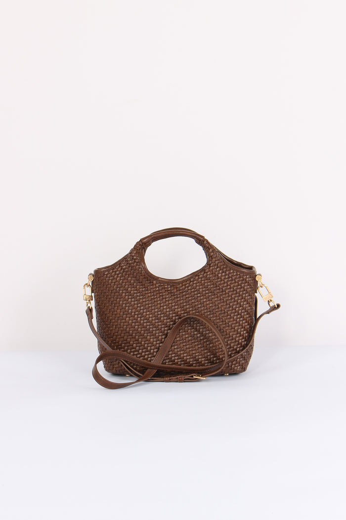 Zelda Shopping Mini Intreccio Moro-3