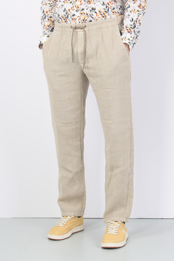 Pantalone Coulisse Relaxed Sabbia-3