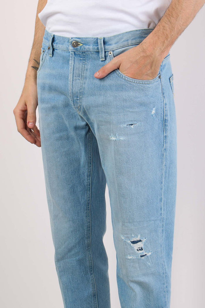 Brighton Denim Rotture Slavato Denim Chiaro-6