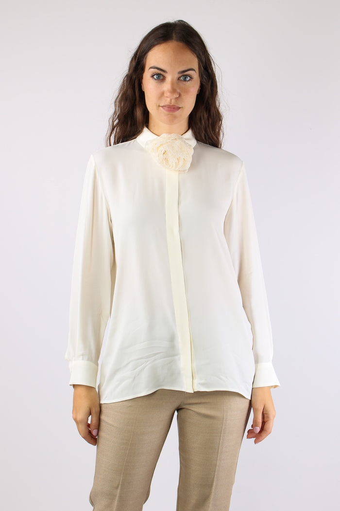 Mllorca Camicia Misto Seta Bianco-3