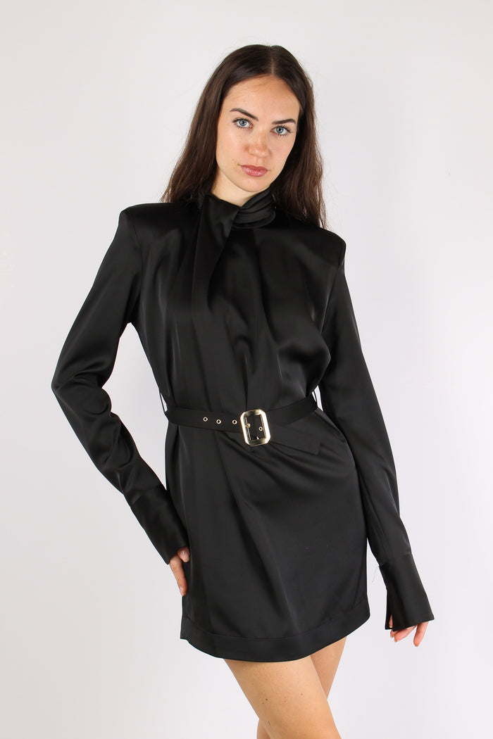 Abito Raso Cintura Black-3