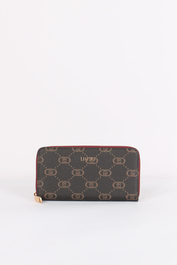 Portafoglio Zip Around Grande Red Wine