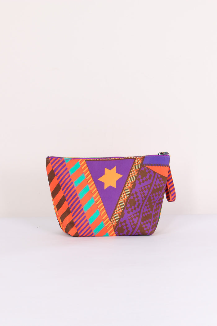 Maxi Pochette Fantasia Viola/arancio-3