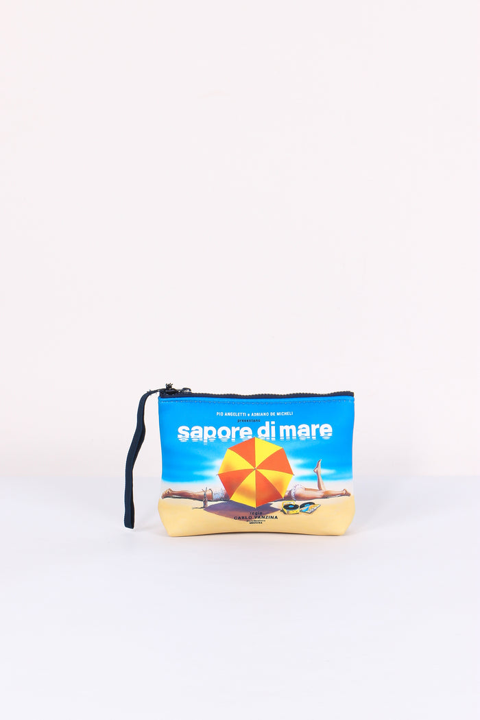 Aline Pochette Stampa Azzurro