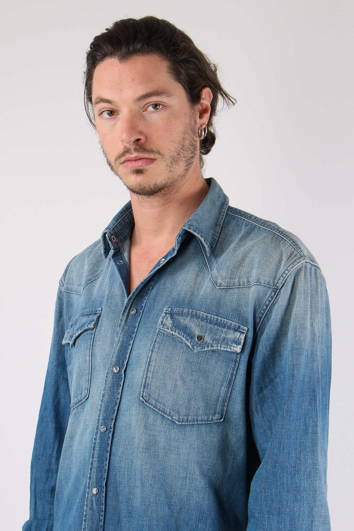 Camicia Denim Denim Medio-5