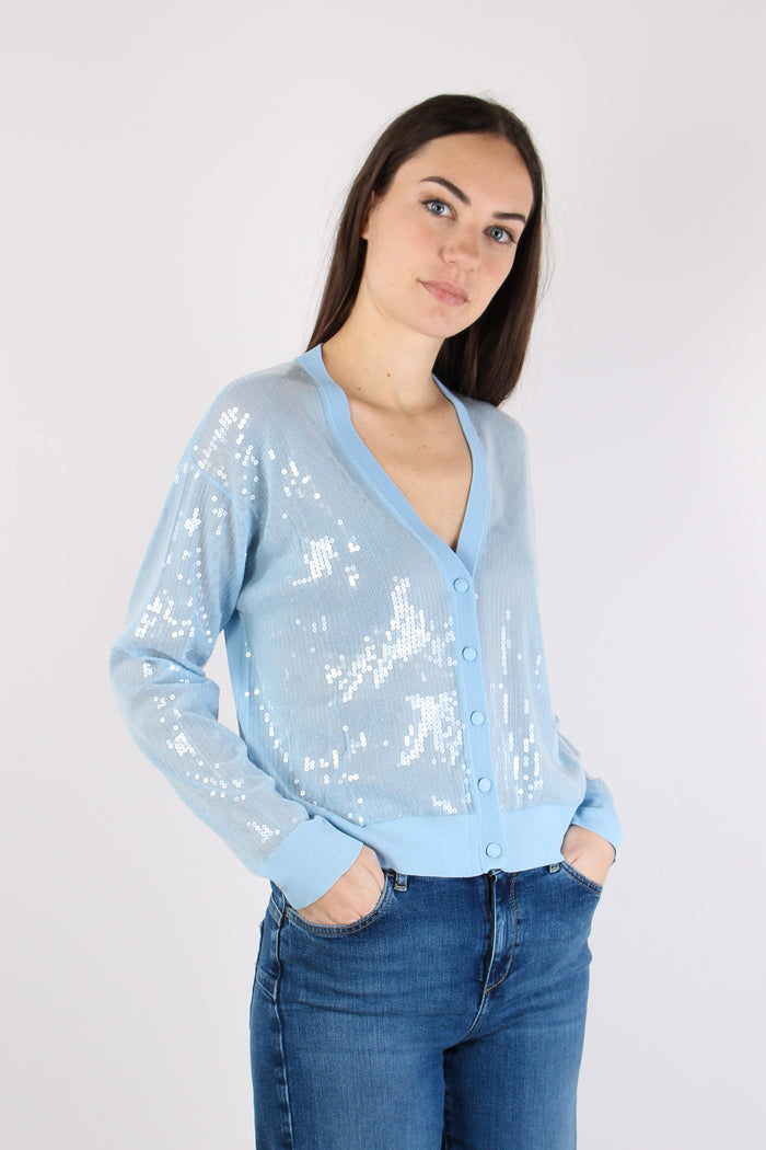 Cardigan Inserto Paillettes Blue Bell-7
