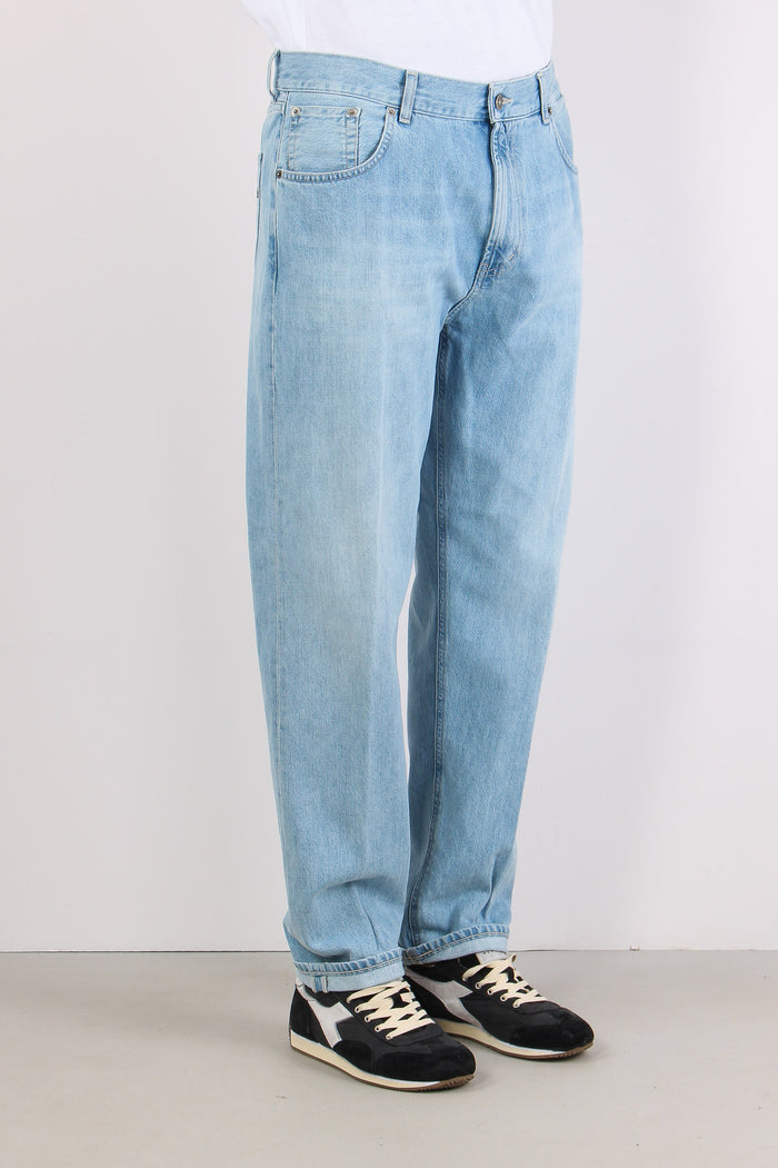 Ervin Denim Gamba Morbida Denim Chiaro-5