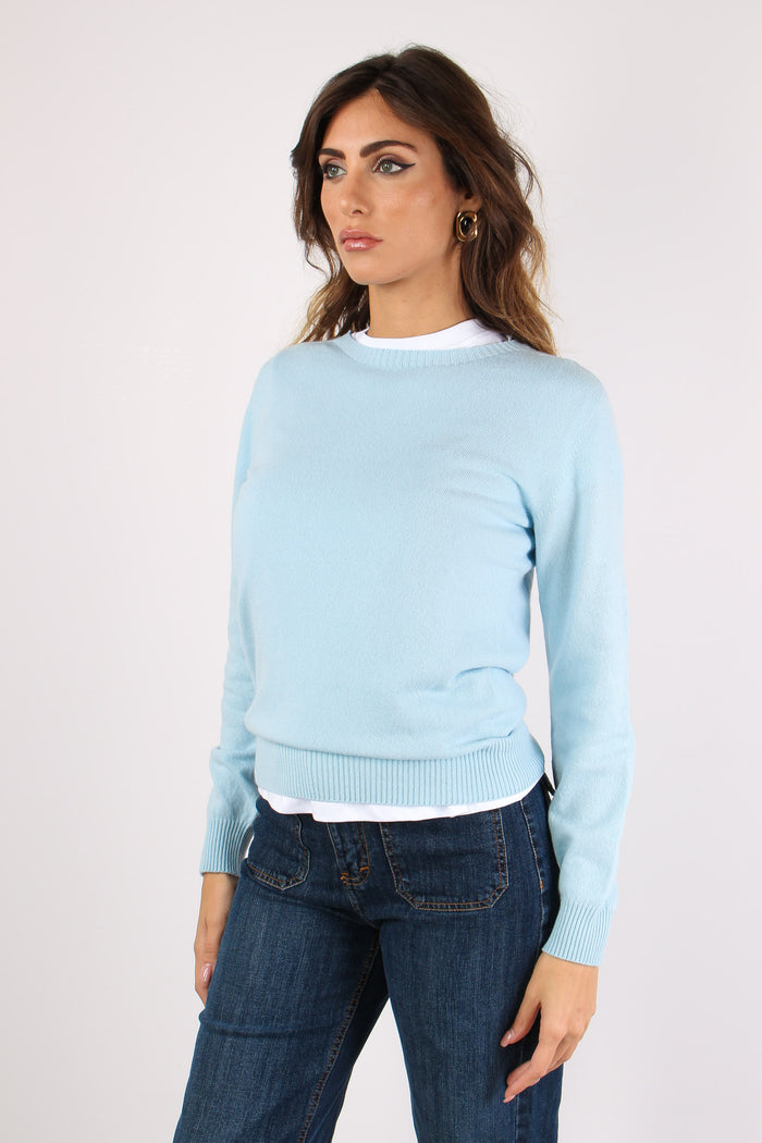 Maglia Misto Cachemire Polvere-3