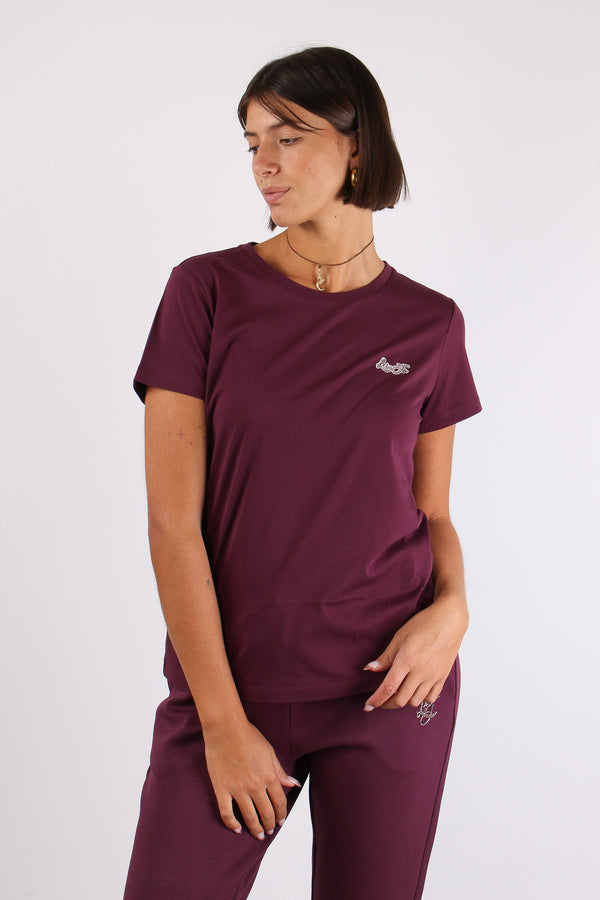 T-shirt Logo Laterale Red/amburgine-2