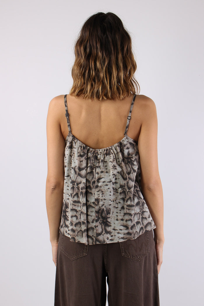 Udine Top Spalline Snake Beige/nero-4