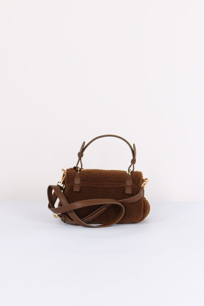 Cartella Piccola Ecopelliccia Brown-3