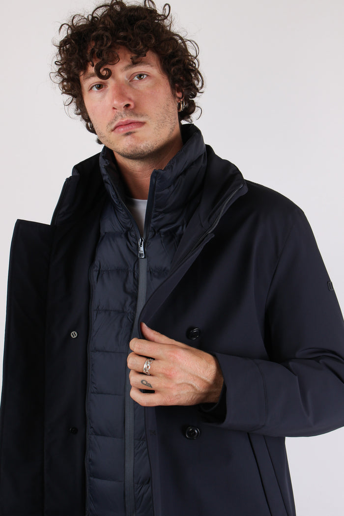 Peacot Imbottito  Pettorina Navy-4