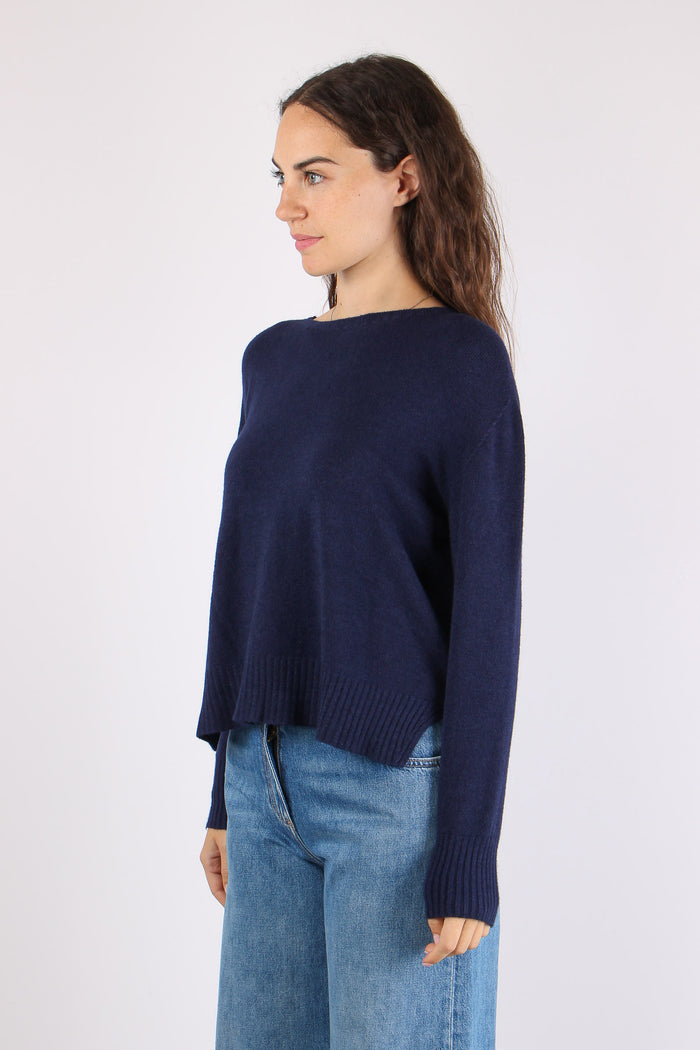 Maglia Scollo Barca Evening Blue-3