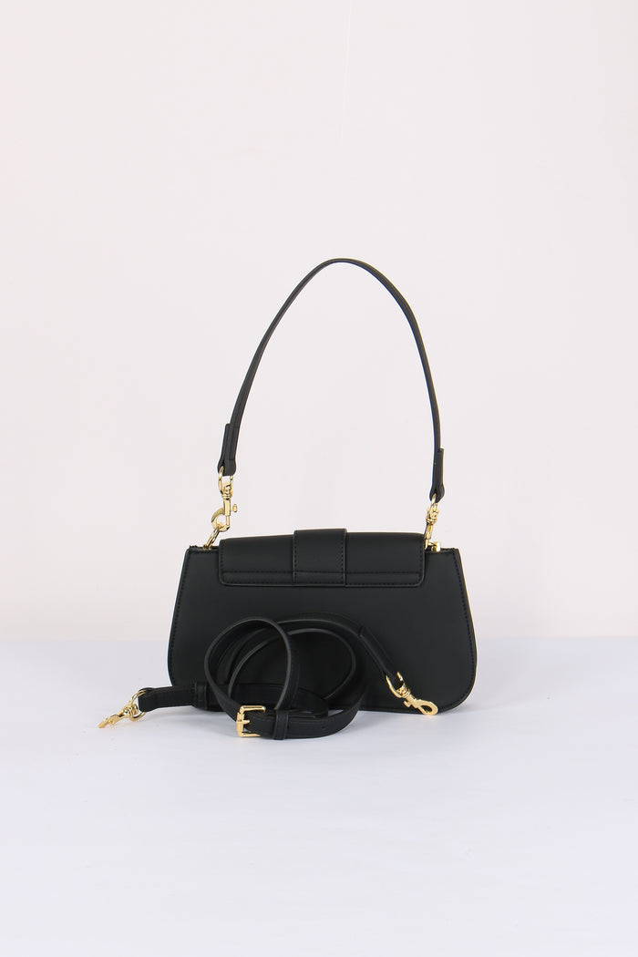 Pochette Fibbia Maxi Logo Nero-3