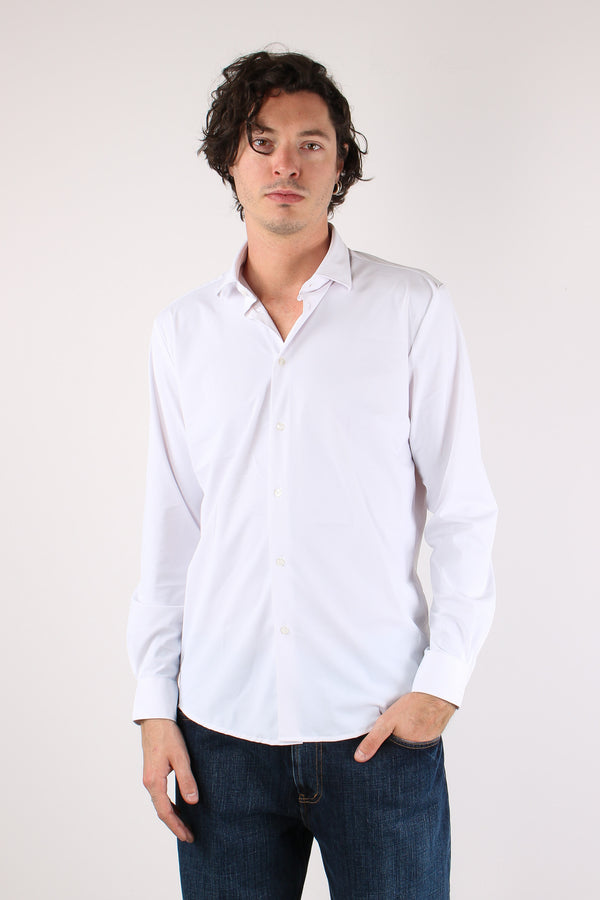 Camicia Tessuto Tecnico Bianco-2