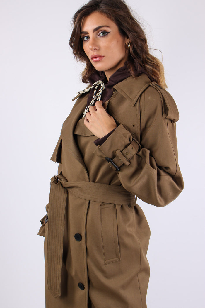 Trench Cotone Ricamo Interno Militare-6