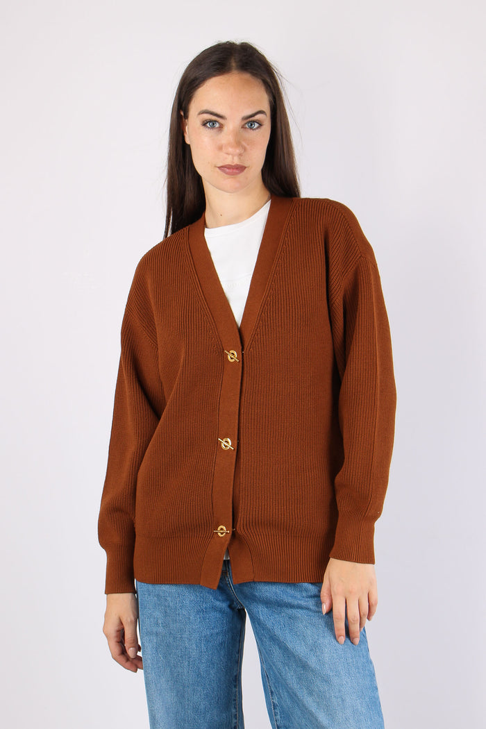 Cardigan Bottoni Gioiello Sigaro-2
