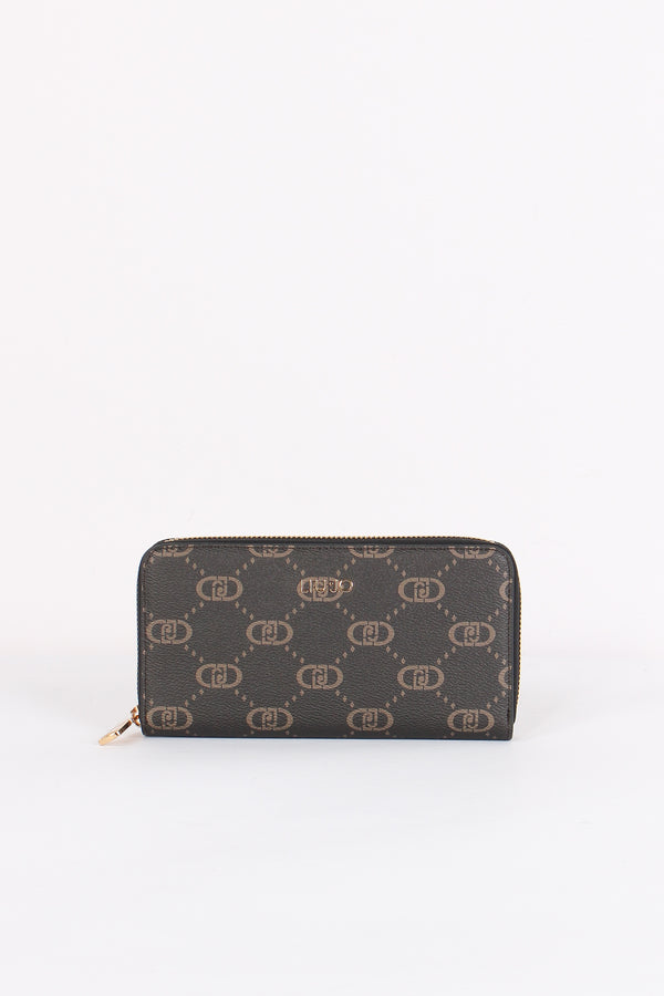 Portafoglio Zip Around Grande Nero