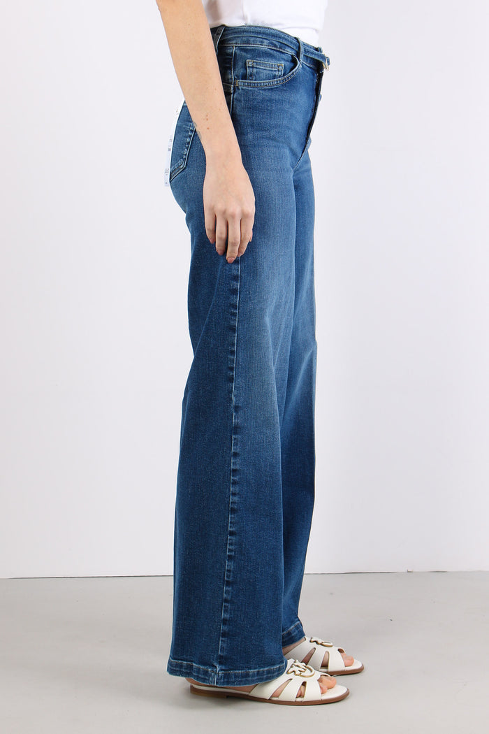 Jeans Good Flare Denim Scuro-7
