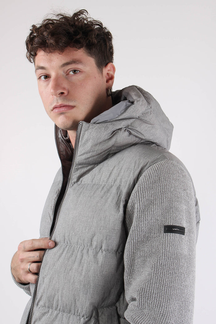 Jacket Bimateriale Silver-6
